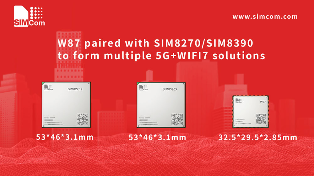 W878 paired with SIM8270/SIM8390 to form multiple 5G+ WIFI7 solutions